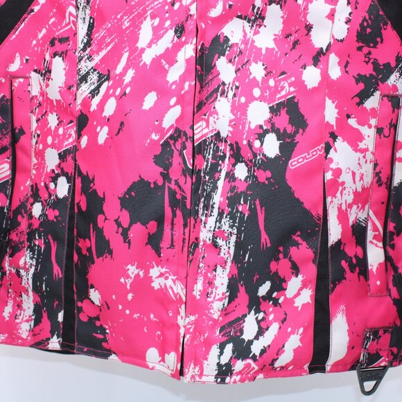 Coldwave Ladies Snowmobile Jacket Pink Black White Splatter Print Size SM - Picture 7 of 15